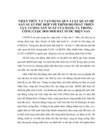 TIỂU LUẬN TRIẾT học   NHẬN THỨC và vận DỤNG QUY LUẬT QUAN hệ sản XUẤT   lực LƯỢNG sản XUẤT của ĐẢNG TA TRONG CÔNG CUỘC đổi mới HIỆN NAY