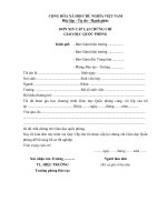 Đơn xin cấp lại chứng chỉ giáo dục quốc phòng