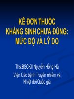 KÊ ĐƠN THUỐC KHÁNG SINH CHƯA ĐÚNG: MỨC ĐỘ VÀ LÝ DO