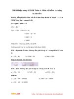 Giải bài tập trang 62 SGK Toán 4: Nhân với số có tận cùng là chữ số 0