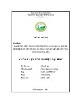 Đánh giá hiện trạng môi trường, cảnh quan khu di tích lịch sử đền đuổm, xã động đạt   huyện phú lương   tỉnh thái nguyên 