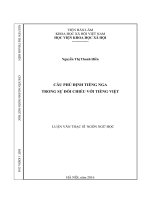 Câu phủ định tiếng nga trong sự đối chiếu với tiếng việt