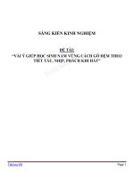 VÀI Ý GIÚP HỌC SINH NẮM VỮNG CÁCH GÕ ĐỆM THEO TIẾT TẤU, NHỊP, PHÁCH KHI HÁT