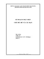 GIÁO án CHUẨN mầm NON NHÀ TRẺ CHUẨN CHỦ đề  bé và các bạn năm 2016  2017 