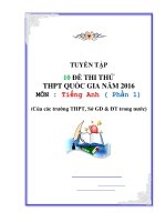 10 de thi tieng anh 2016 co KEY