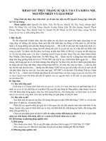 KHẢO SÁT THỰC TRẠNG SỰ QUÁ TẢI CỦA KHOA NỘI, NGUYÊN NHÂN VÀ GIẢI PHÁP