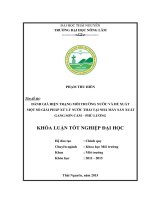 Đánh giá hiện trạng môi trường nước và đề xuất một số giải pháp xử lý nước thải tại nhà máy sản xuất gang sơn cẩm – phú lương 