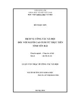 Dịch vụ công tác xã hội với người cao tuổi từ thực tiễn tỉnh Yên Bái