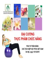 ĐẠI CƯƠNG THỰC PHẨM CHỨC NĂNG