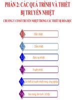 CƠ sở TRUYỀN NHIỆT TRONG CÁC THIẾT BỊ HÓA HỌC