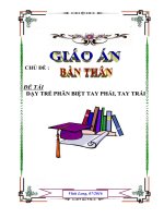 BÌA  MẪU GIÁO AN MAM NON BÀI TAY TRAI TAY PHAI