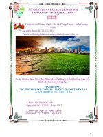 Bài dự thi tích hợp vận dụng kiến thức liên môn ứng phó phòng chống thiên tai giải nhất cấp tỉnh