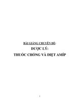 DƯỢC LÝ: THUỐC CHỐNG VÀ DIỆT AMÍP