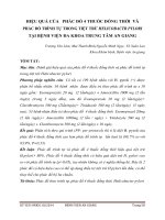 HIỆU QUẢ CỦA PHÁC ĐỒ 4 THUỐC ĐỒNG THỜI VÀ PHÁC ĐỒ TRÌNH TỰ TRONG TIỆT TRỪ HELICOBACTR PYLORI TẠI BỆNH VIỆN ĐA KHOA TRUNG TÂM AN GIANG