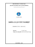 Hoàn thiện tổ chức kế toán vốn bằng tiền tại công ty cổ phần xây lắp và thiết bị điện hải phòng 