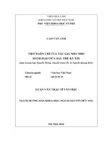 Thơ ngôn chí của tác giả nhà nho hành đạo nửa sau thế kỉ XIX (qua trường hợp nguyễn thông, nguyễn xuân ôn và nguyễn quang bích) 