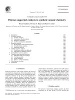 Polymer supported catalysis in synthetic organic chemistry