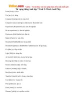 Từ vựng tiếng Anh lớp 7 Unit 5: Work And Play