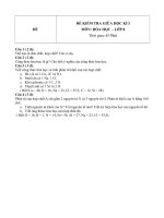 Đề kiểm tra giữa học kì 1 môn hóa học lớp 8   đề 2 