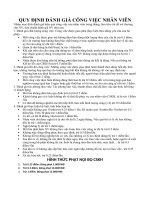 QUY ĐỊNH ĐÁNH GIÁ CÔNG VIỆC NHÂN VIÊN