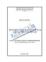 Hoàn thiện công tác đãi ngộ nhân sự tại công ty TNHH canon việt nam 