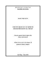 Chuyển dịch cơ cấu kinh tế thành phố buôn ma thuột 