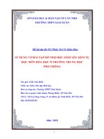 Sử dụng vở bài tập hỗ trợ học sinh yếu kém tự học môn Hóa học ở trường THPT