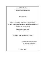 Công tác xã hội đối với người tâm thần từ thực tiễn trung tâm bảo trợ xã hội bình đức, thành phố hồ chí minh 