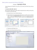 Chương 9 : TẠO BẢN VẼ 2D