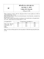 Đề kiểm tra giữa học kì 1 môn địa lý lớp 8 de 2 