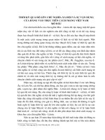 TIỂU LUẬN   THỜI kỳ QUÁ độ lên CHỦ NGHĨA xã hội và sự vận DỤNG của ĐẢNG TA vào THỰC TIỄN CÁCH MẠNG VIỆT NAM