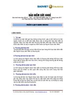 QUY TẮC BẢO HIỂM SỨC KHỎE BẢO VIỆT