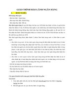 GIÁO TRÌNH bảo LÃNH NGÂN HÀNG   tất cả về bảo lãnh