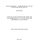 Xemtailieu luan an tien si nghien cuu xay dung mo hinh clb tdtt lien ket giua dai hoc hue va cac to chuc tdtt tren dia ban thanh pho hue