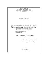 Quan hệ thương mại việt nam   ASEAN, những vấn đề đặt ra trong bối cảnh cộng đồng kinh tế ASEAN 