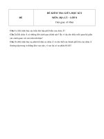 Đề kiểm tra giữa học kì 1 môn địa lý lớp 8 de  6 