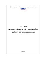 TÀI LIỆU HƯỚNG DẪN CÀI ĐẶT PHẦN MỀM QUẢN LÝ HỘ TỊCH (HS-CivilStar)