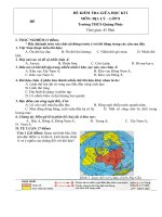 Đề kiểm tra giữa học kì 1 môn địa lý lớp 8 de 1 