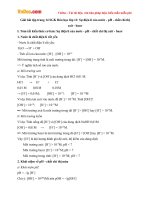 Giải bài tập trang 14 SGK Hóa học lớp 11: Sự điện li của nước - pH - chất chỉ thị axit - bazơ