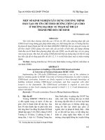 MỘT SỐ KINH NGHIỆM XÂY DỰNG CHƯƠNG TRÌNH ĐÀO TẠO 150 TÍN CHỈ THEO HƯỚNG TIẾP CẬN CDIO Ở TRƯỜNG ĐẠI HỌC SƯ PHẠM KĨ THUẬT THÀNH PHỐ HỒ CHÍ MINH