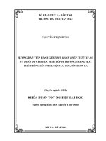 Hướng dẫn tổ chức giờ Thực hành phép tu từ ẩn dụ và hoán dụ cho học sinh lớp 10 trường Trung học phổ thông Cò Nòi, huyện Mai Sơn, Tỉnh Sơn La