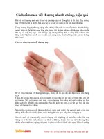 Cách cầm máu vết thương nhanh chóng, hiệu quả