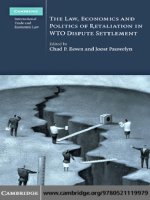The Law  Economics and Politics of Retaliation in WTO Dispute Settlement  Cambridge International Trade and Economic Law