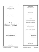 TỔ CHỨC HOẠT ĐỘNG PHONG TRÀO CHO SINH VIÊN TRƢỜNG CAO ĐẲNG SƢ PHẠM THÁI BÌNH