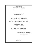 Luận văn tư tưởng về “đạo làm người” và con đường đạt tới nó trong “bài giảng trên núi” của chúa kitô 