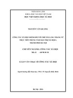 Công tác xã hội nhóm đối với trẻ em lang thang từ thực tiễn trung tâm bảo trợ xã hội i, thành phố hà nội 