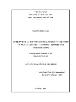 Hỗ trợ việc làm đối với người cai nghiện từ thực tiễn Trung tâm Giáo dục – Lao động – Tạo việc làm, tỉnh Bình Dương
