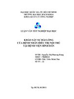 KHẢO SÁT SỰ HÀI LÒNG CỦA BỆNH NHÂN ĐIỀU TRỊ NỘI TRÚ TẠI BỆNH VIỆN BÌNH DÂN