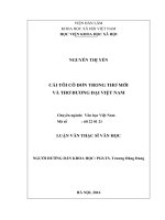 luận văn cái tôi cô đơn của thơ mới và thơ đương đại 