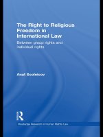 The Right to Religious Freedom in International Law  Between Group Rights and Individual Rights  Routledge Research in Human Rights Law